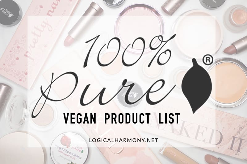 100% Pure Vegan Products List