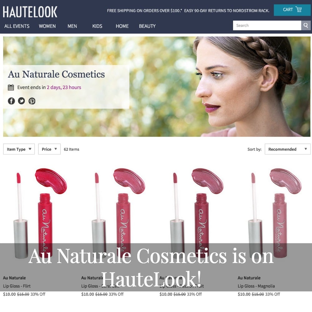 Au Naturale Cosmetics is on HauteLook!