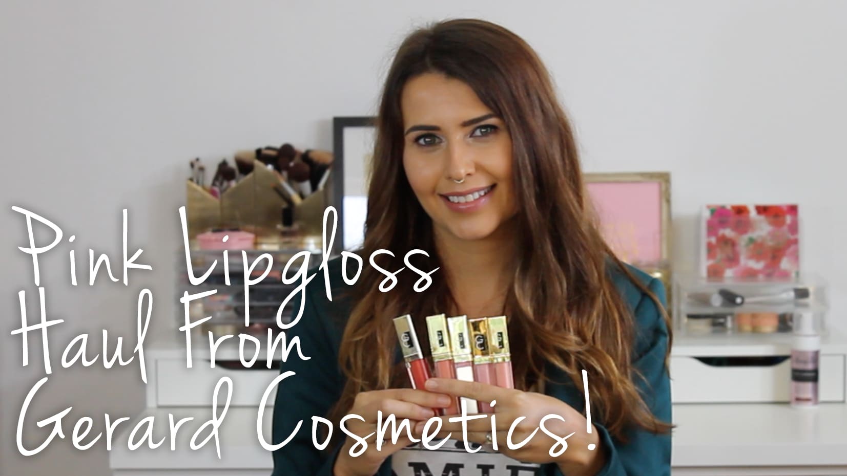 Gerard Cosmetics Pink & Coral Lip Gloss Haul & Swatches Video