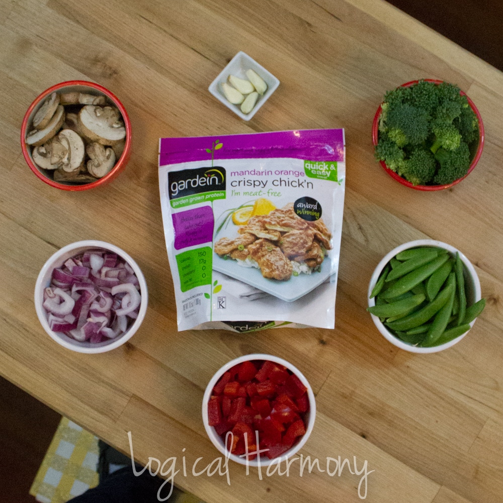 Mandarin Orange Crispy Chick’n with Veggies and Coconut Rice - #MeetChef with Gardein!