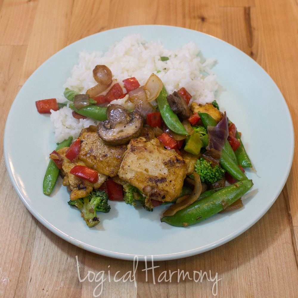 Mandarin Orange Crispy Chick’n with Veggies and Coconut Rice - #MeetChef with Gardein!