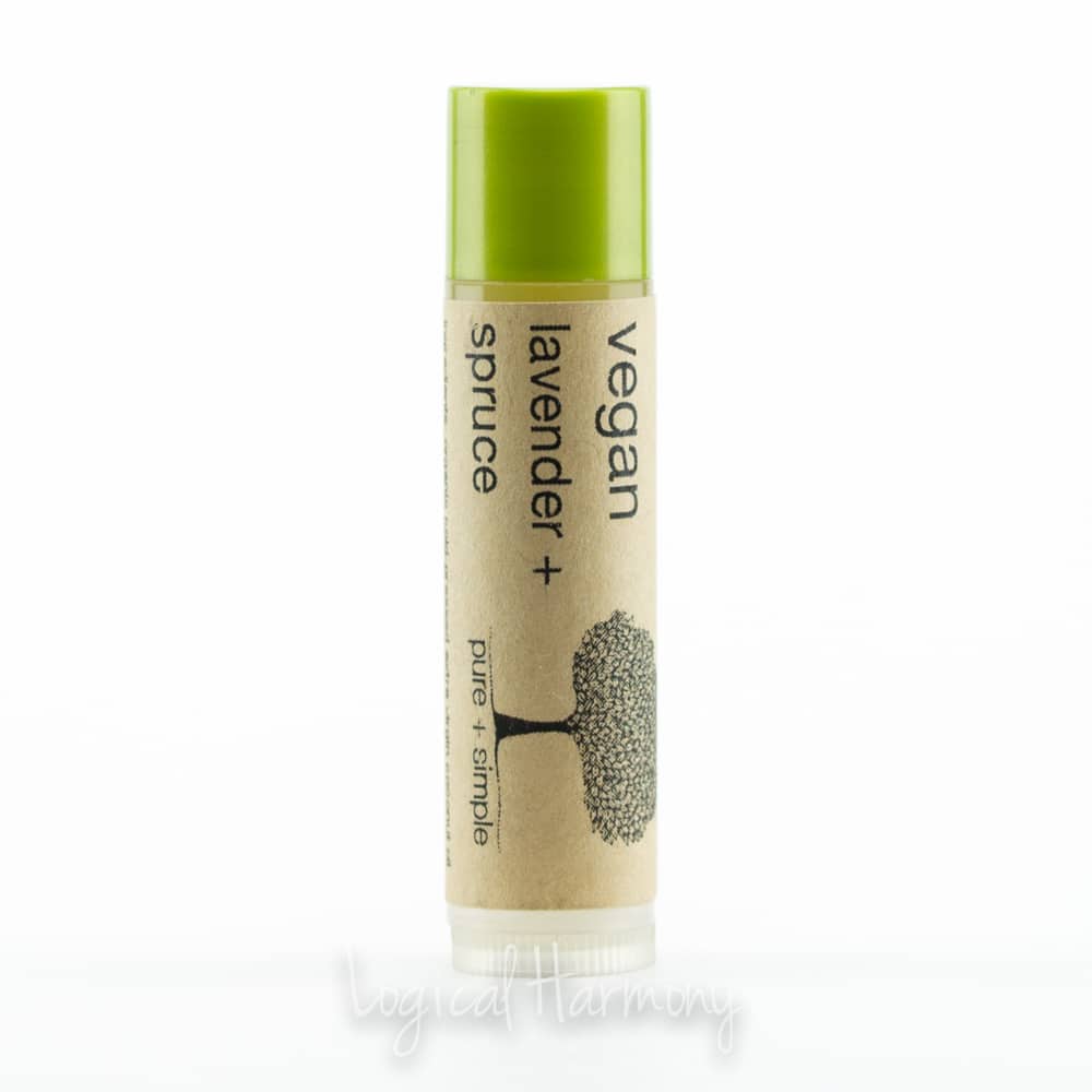 Pure + Simple Vegan Lip Balm in Lavender + Spruce Review