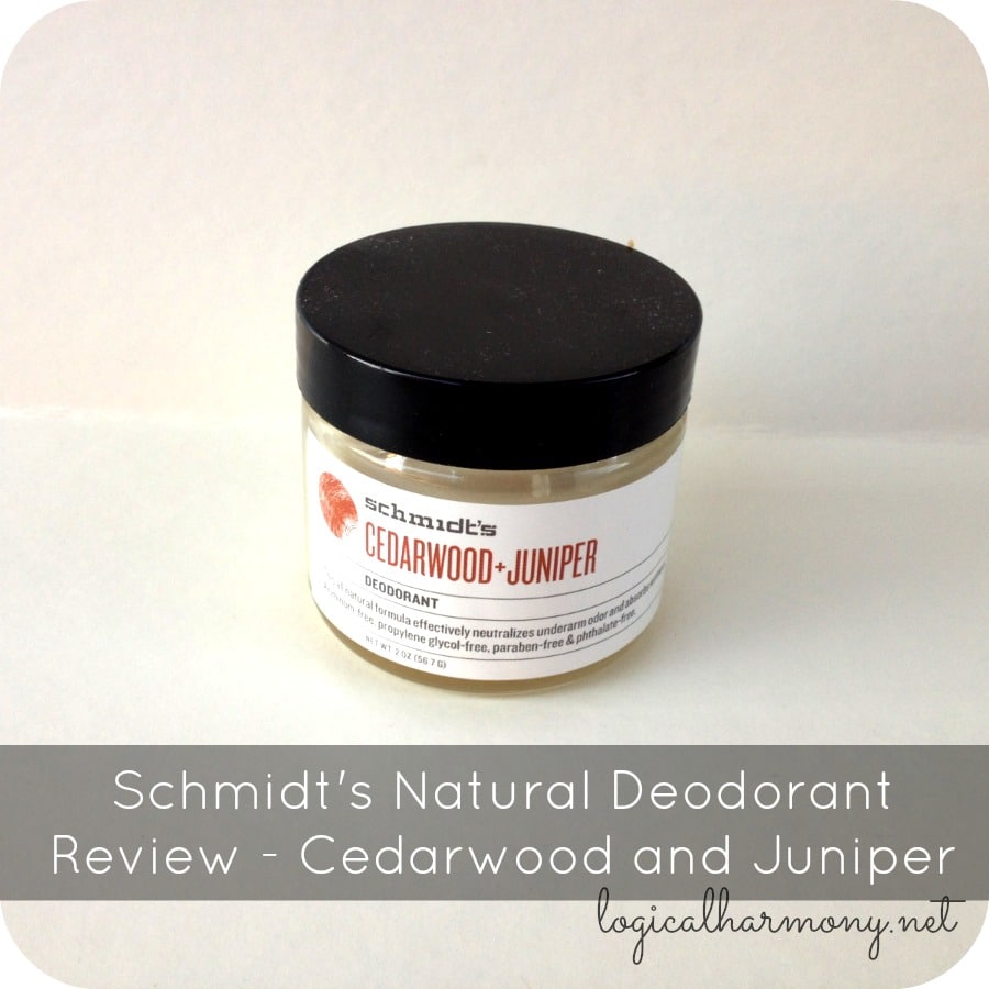 Schmidt's Natural Deodorant Review - Cedarwood and Juniper